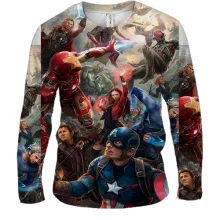 Мужской 3D лонгслив Avengers
