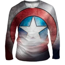 Мужской 3D лонгслив Captain America