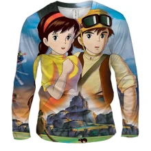 Мужской 3D лонгслив Anime boy and girl