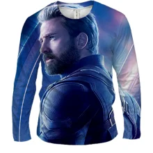 Мужской 3D лонгслив Captain America portrait