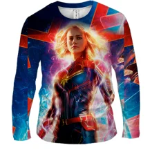 Мужской 3D лонгслив Captain Marvel
