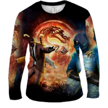 Чоловічий 3D лонгслів MORTAL KOMBAT.