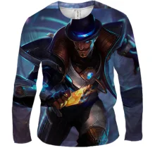 Мужской 3D лонгслив Pulsefire Twisted Fate Skin Spotlight