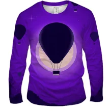 Чоловічий 3D лонгслів Balloon purple