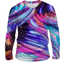 Мужской 3D лонгслив Neon abstraction