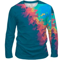 Чоловічий 3D лонгслів Multicolor abstraction 15