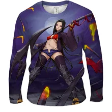 Мужской 3D лонгслив Anime Warrior Girl
