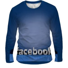 Мужской 3D лонгслив the facebook