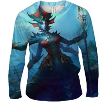 Мужской 3D лонгслив Underwater queen