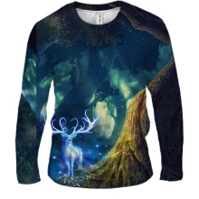 Чоловічий 3D лонгслів Glowing deer