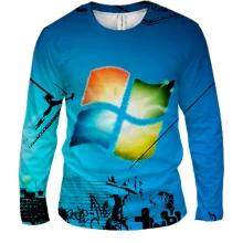 Мужской 3D лонгслив Windows print