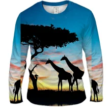 Мужской 3D лонгслив Safari sunset