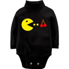 Детское боди с длинным рукавом Pacman с вишней