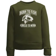 Детский свитшот Born to Fish Forced to work