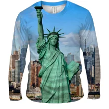 Мужской 3D лонгслив The Statue of Liberty