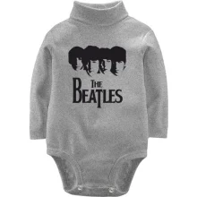 Детское боди с длинным рукавом The Beatles (лица)