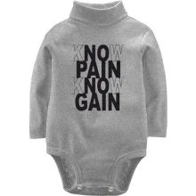 Детское боди с длинным рукавом Know pain - Know gain