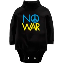 Детское боди с длинным рукавом с принтом «No War»
