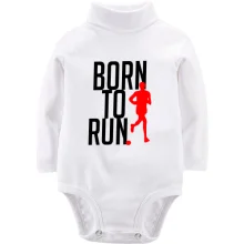 Детское боди с длинным рукавом Born to run