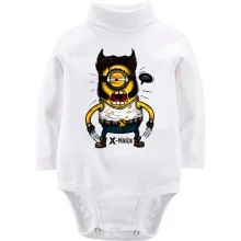 Дитяче боді з довгим рукавом з міньйоном-росомахою (x-minion)