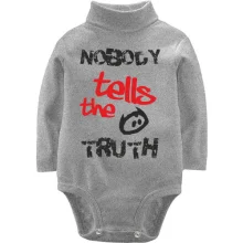 Детское боди с длинным рукавом Nobody tells the truth