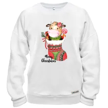 Свитшот с бычком Merry Christmas