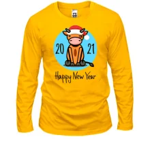 Лонгслив с бычком Happy New Year