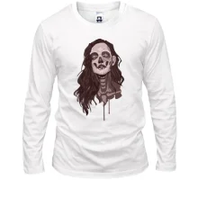 Лонгслив girl makeup skull