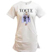 Удлиненная футболка VOGUE blonde girl 3