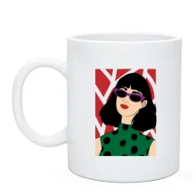 Чашка Art girl with glasses