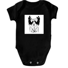 Детское боди Black hands with thread