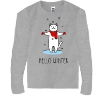 Детский лонгслив Hello winter