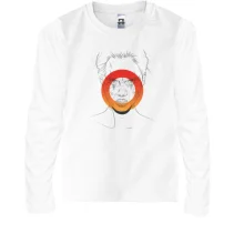 Детский лонгслив Portrait with an orange circle