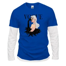 Комбинированный лонгслив VOGUE blonde girl 1