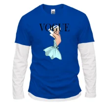 Комбинированный лонгслив VOGUE blonde girl 2
