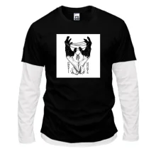 Комбинированный лонгслив Black hands with thread