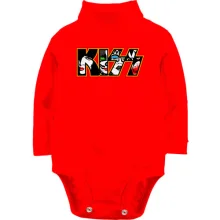 Дитяче боді з довгим рукавом KISS обличчя