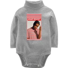 Детское боди с длинным рукавом с Asap Rocky и полосками