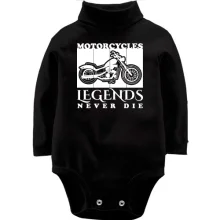 Дитяче боді з довгим рукавом Motorcycles - Legends never die