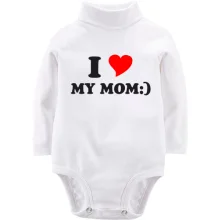 Детское боди с длинным рукавом I love my mom