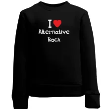 Детский свитшот I love alternative ROCK