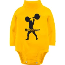 Детское боди с длинным рукавом Muscle