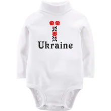 Детское боди с длинным рукавом Вышиванка Ukraine