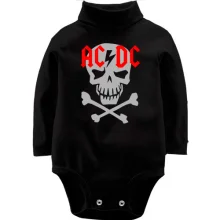 Детское боди с длинным рукавом ACDC skull