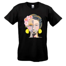 Мужская футболка Woman with pop art portrait