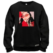 Світшот Girl with red glasses art
