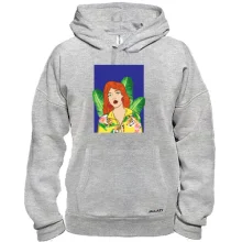 Толстовка Redhead girl with leaves