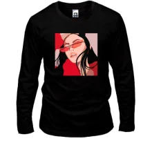 Лонгслив Girl with red glasses art