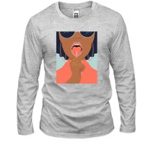 Лонгслив Girl with chupa-chups art