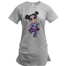 Удлиненная футболка Girl in Feoletovo